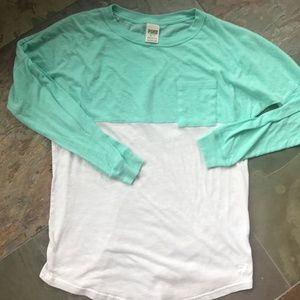 PINK Color Block LS T-shirt